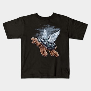 Turtle can fly Kids T-Shirt